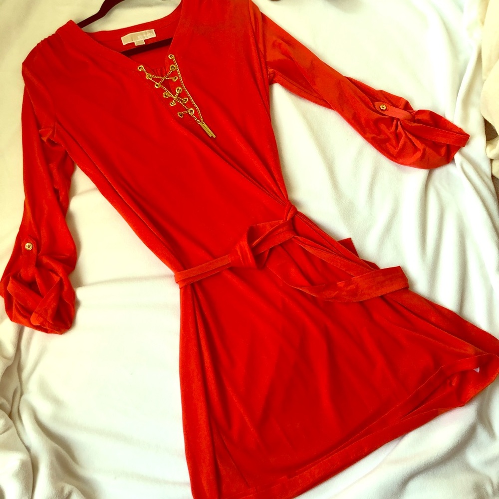 Michael Kors Orange Jersey Dress